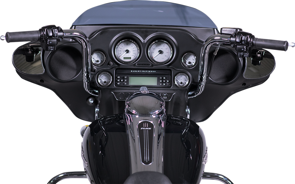 FAT BAGGERS INC. 1-1/4" EZ Install Round Top Handlebar - 12" - Chrome 903012