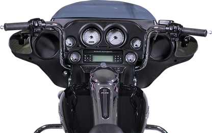 FAT BAGGERS INC. 1-1/4" EZ Install Round Top Handlebar - 12" - Chrome 903012