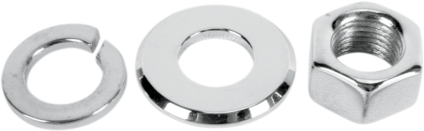 COLONY Nuts with Washers Kit - Front/Axle - Hex - Chrome - '72-'07 Harley-Davidson 8769-3