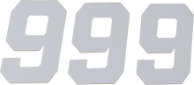 D'COR VISUALS Race Number Plate - #9 - White - 6" 45-36-9