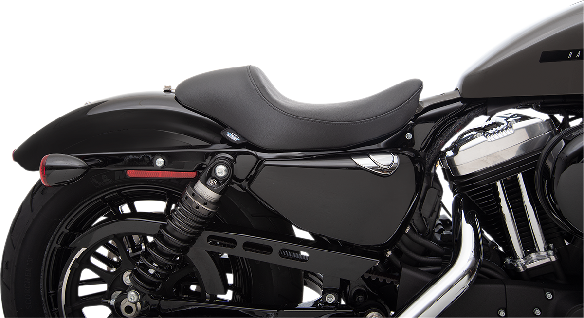 DRAG SPECIALTIES SEATS 3/4 Solo Seat - Black - Smooth - XL '04-'22 0804-0743