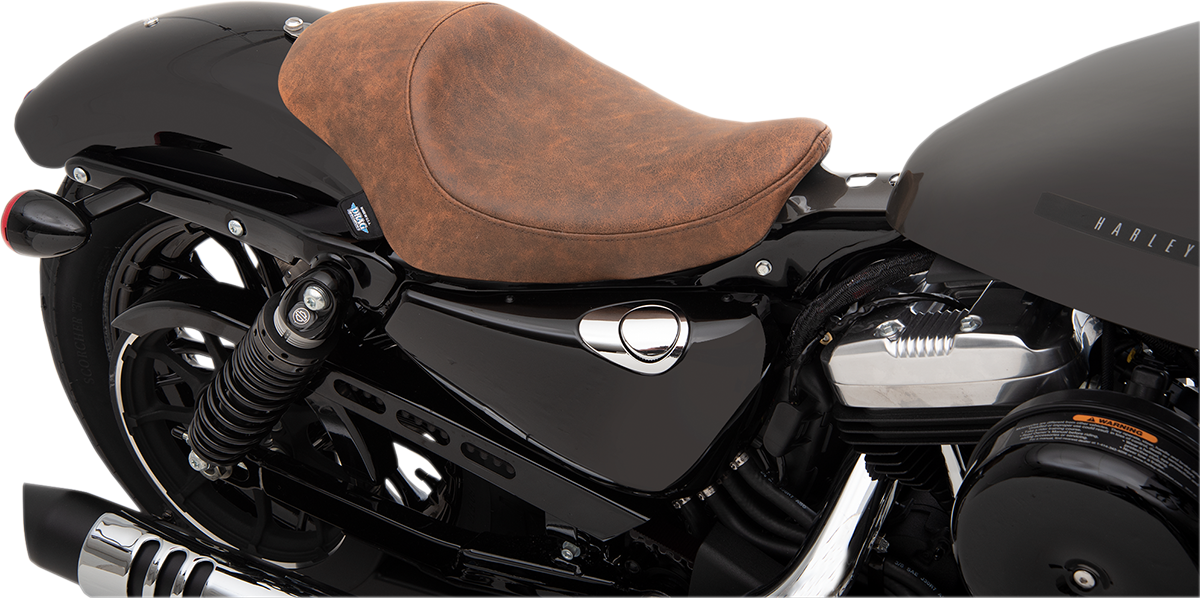 DRAG SPECIALTIES SEATS 3/4 Solo Seat - Brown - Distressed - XL '04-'22 0804-0747