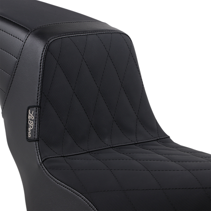 LE PERA Kickflip Seat - Diamond w/ Gripp Tape - Black - Softail '18-'23 LYF-590DMGP
