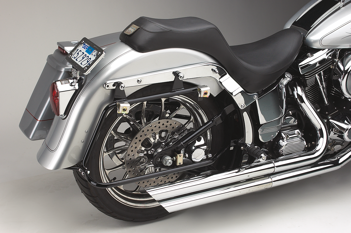 CYCLE VISIONS Saddlebag Mounts - Black - FLST '00-'07 CV-7200A