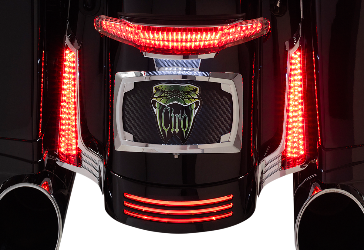 CIRO Filler Panel Light - Smoke Lens - Red LEDs - Chrome 40045