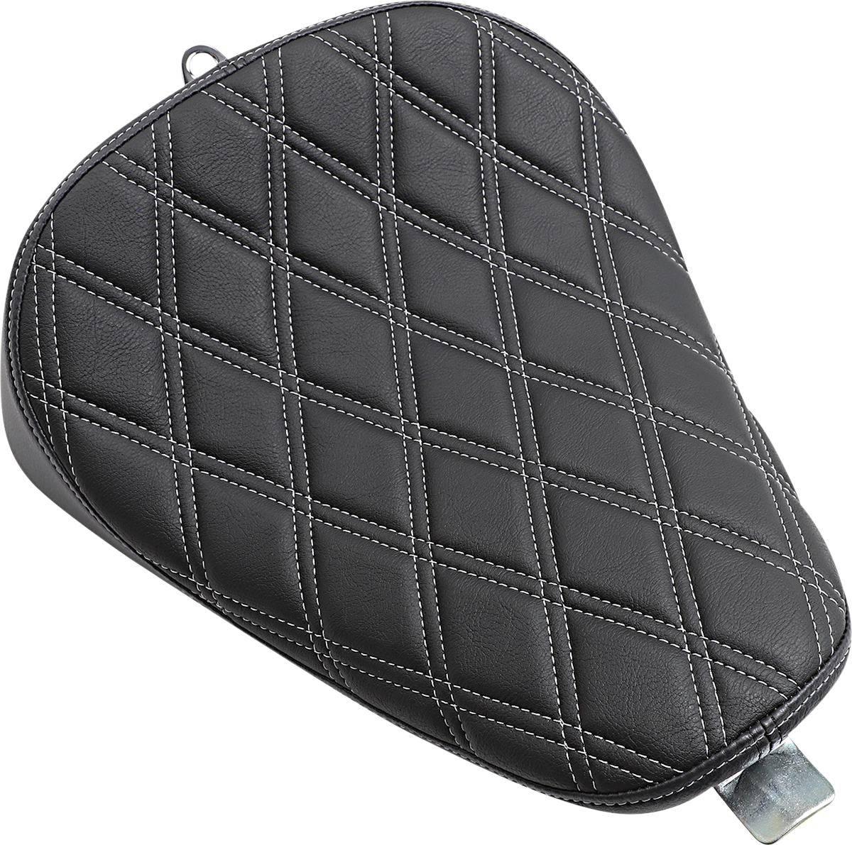DRAG SPECIALTIES SEATS Bobber Solo Seat - Double Diamond - Silver Stitch - '10-'22 XL 0804-0740