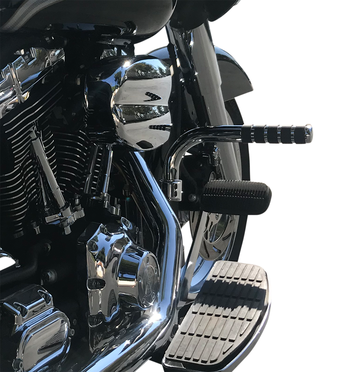 LINDBY Adjustable Footrest - Chrome - FLH '14-'25 280000