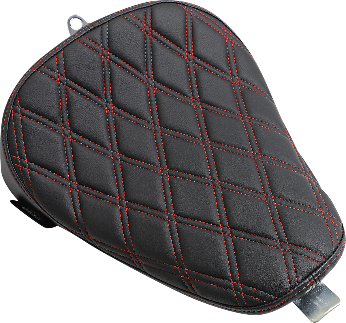 DRAG SPECIALTIES SEATS Bobber Solo Seat - Double Diamond - Red Stitch - '10-'22 XL 0804-0741