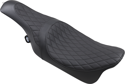 DRAG SPECIALTIES SEATS Caballero Seat - Solar Reflective Leather - Diamond Stitch - FL '08-'23 0801-1003