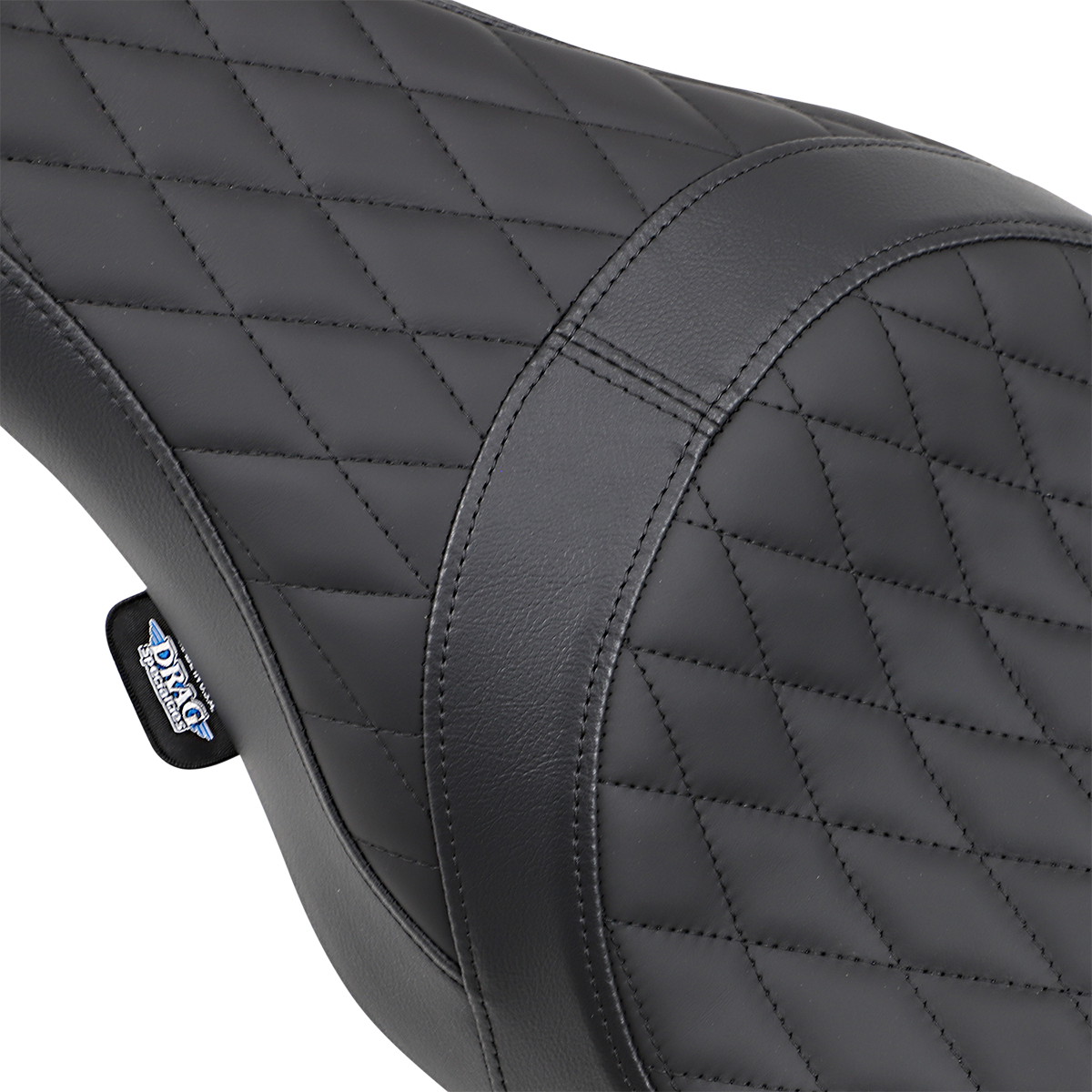 DRAG SPECIALTIES SEATS Caballero Seat - Solar Reflective Leather - Diamond Stitch - FL '08-'23 0801-1003
