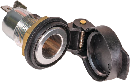 TECMATE DIN Socket - Panel Mount - Flip Cap O-18S