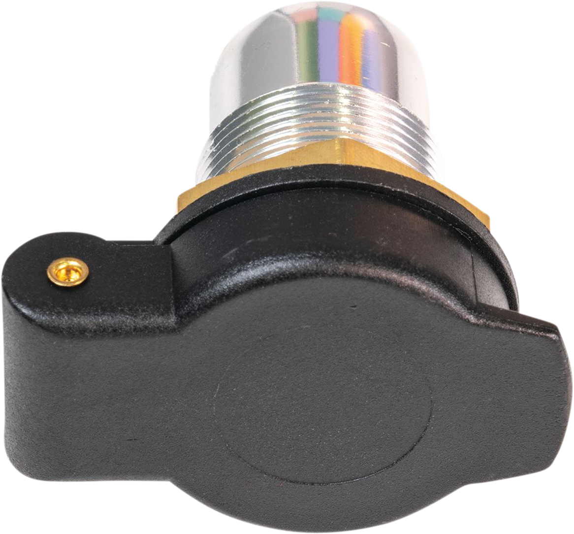 TECMATE DIN Socket - Panel Mount - Flip Cap O-18S