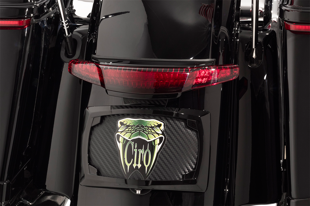 CIRO Taillight/Licesnse Plate Mount - Black 40074