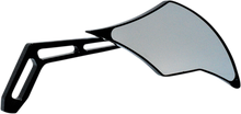 PRO-ONE PERF.MFG. Mirror - Weekend Warrior - Side View - Cut-Out/Flame Head - Oblong - Black - Right 102301AB