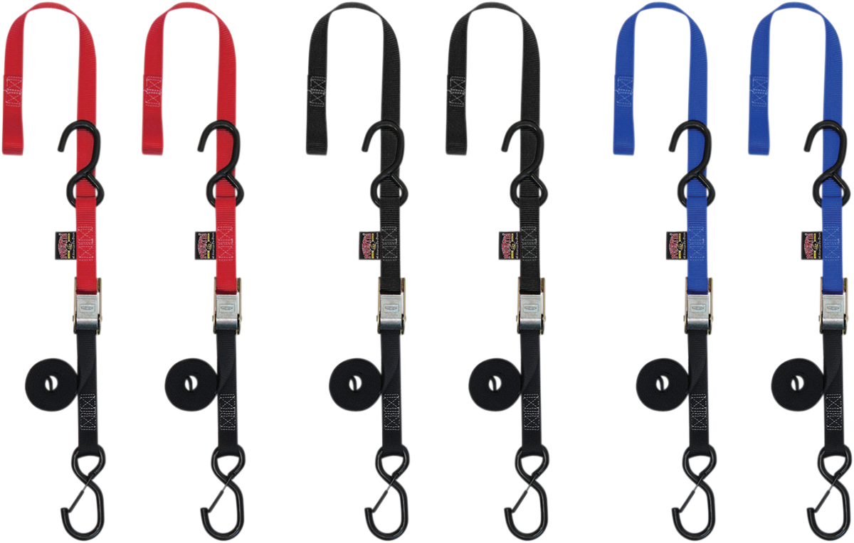 POWERTYE MFG. Cam Buckle - Sewn-In Soft-Tye - 1" x 5-1/2' - Red 23621-SR