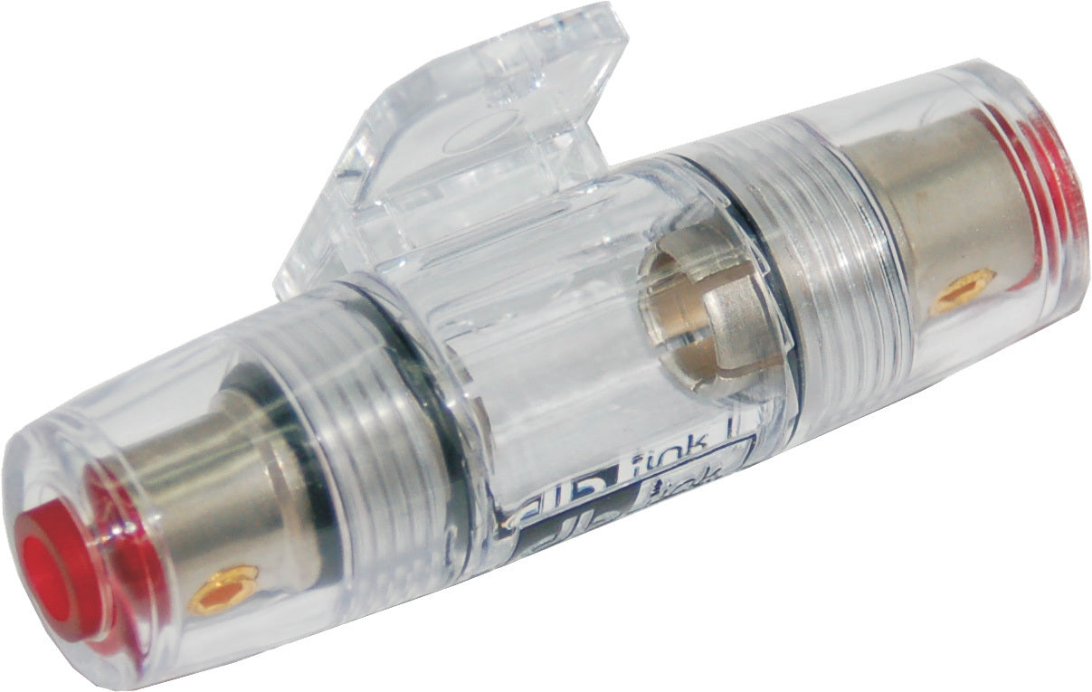 Power Single Nickel Plated 4/8 Gauge In Line Fuse Holder