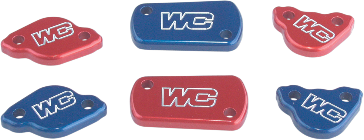WORKS CONNECTION Rear Billet Brake Cover - Red - Kawasaki/Suzuki 21-605