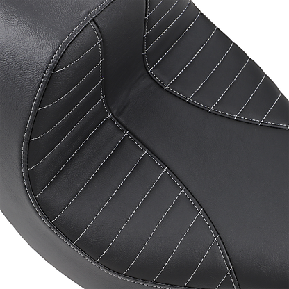 DRAG SPECIALTIES SEATS EZ-Solo Seat - Scorpion Stitch - Silver Thread - Vinyl - FLFB/S '18-'22 0802-1186