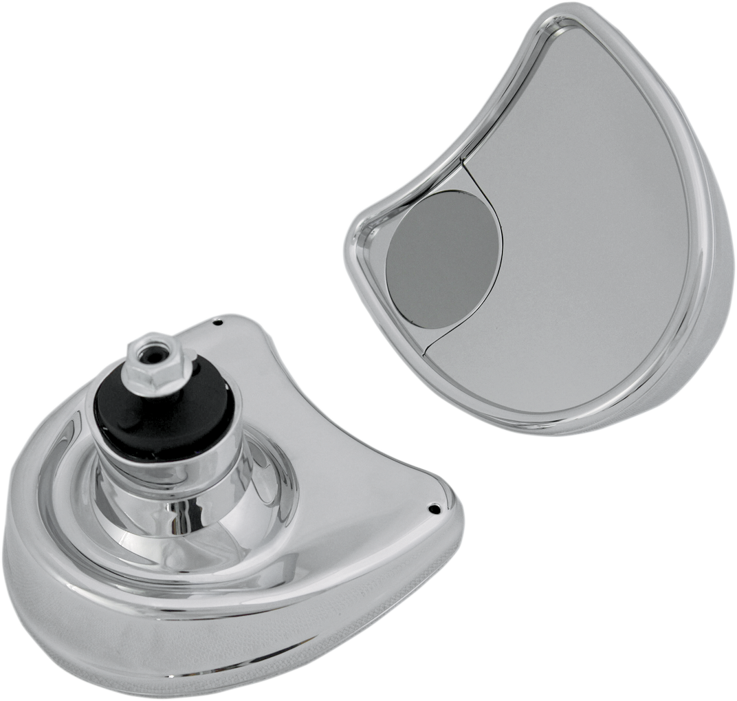 DRAG SPECIALTIES Mirror - Side View w/Blind Spot - Half-Moon - Chrome 77303