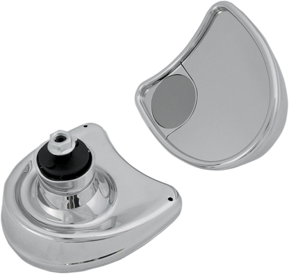 DRAG SPECIALTIES Mirror - Side View w/Blind Spot - Half-Moon - Chrome 77303