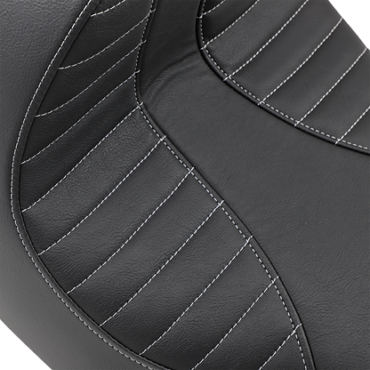 DRAG SPECIALTIES SEATS EZ-Solo Seat - Scorpion Stitch - Silver Thread - Vinyl - FXBR/S '18-'20 0802-1273