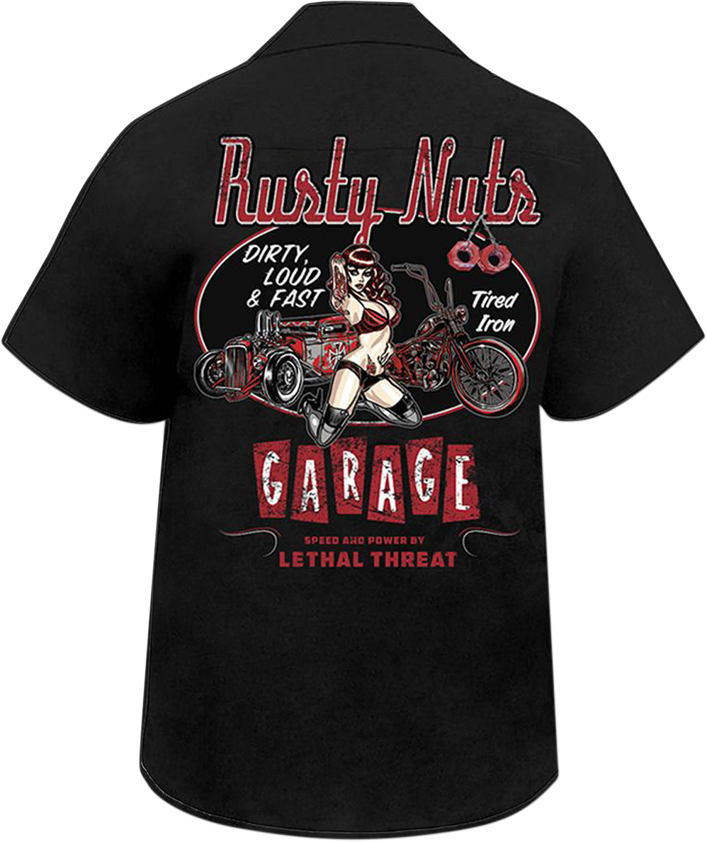 LETHAL THREAT Rusty Nuts Shirt - Black - Medium HW50197M