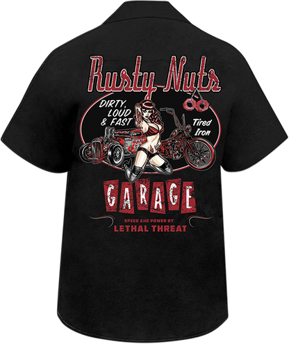 LETHAL THREAT Rusty Nuts Shirt - Black - Medium HW50197M