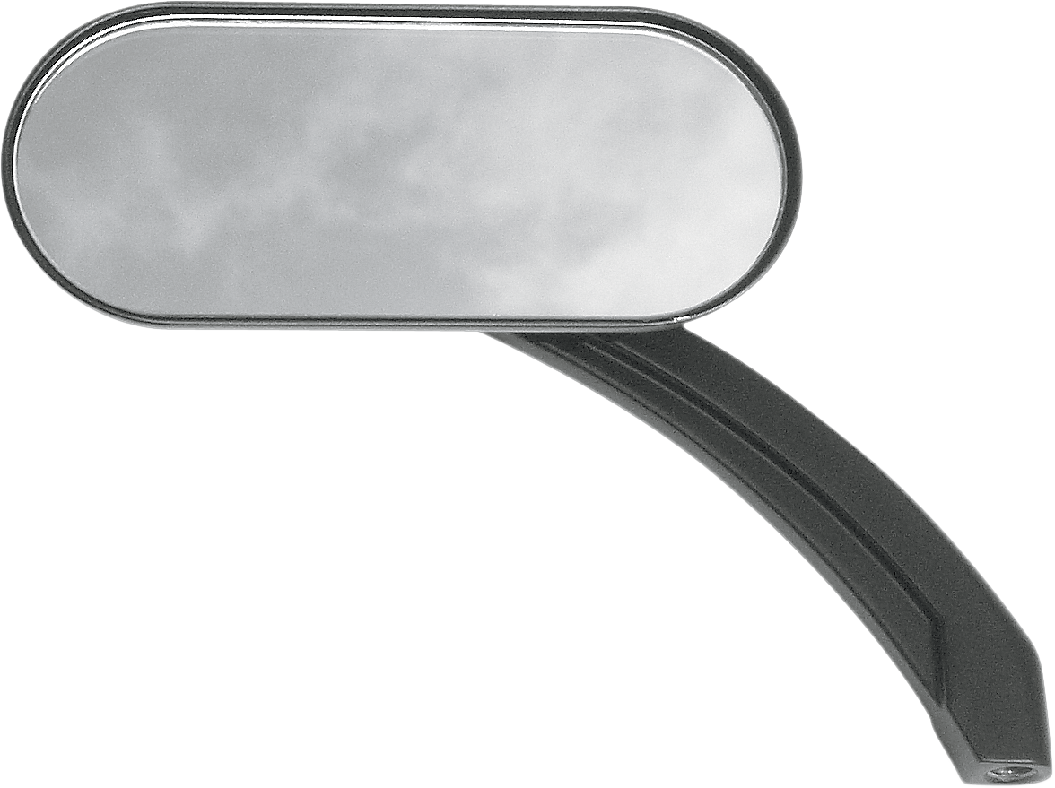 DRAG SPECIALTIES Mirror - Side View - Oval - Black/Matte - Each 0640-0488