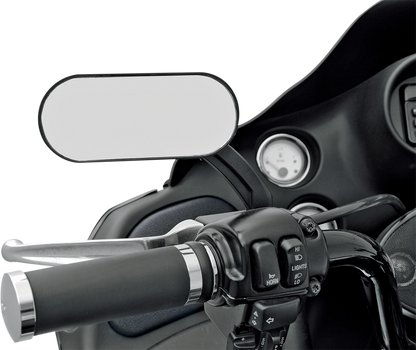 DRAG SPECIALTIES Mirror - Side View - Oval - Black/Matte - Each 0640-0488