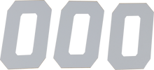 D'COR VISUALS Race Number Plate - #0 - White - 6" 45-36-0