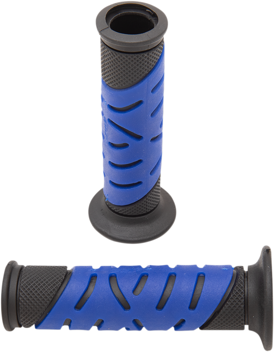 PRO GRIP 719 Dual Density Sportbike Grips - Open Ends - Black/Blue PA0719OENEBL