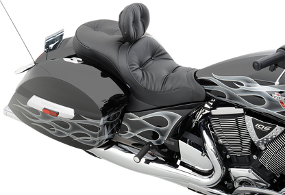 DRAG SPECIALTIES SEATS Low-Profile Touring Seat - Pillow Style - Black - Victory '10-'15 0810-1542