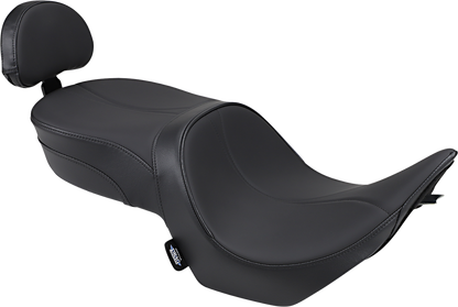 DRAG SPECIALTIES SEATS Low-Profile Touring Seat - Black - Passenger Backrest - Victory Hammer '05-'17 0810-1585