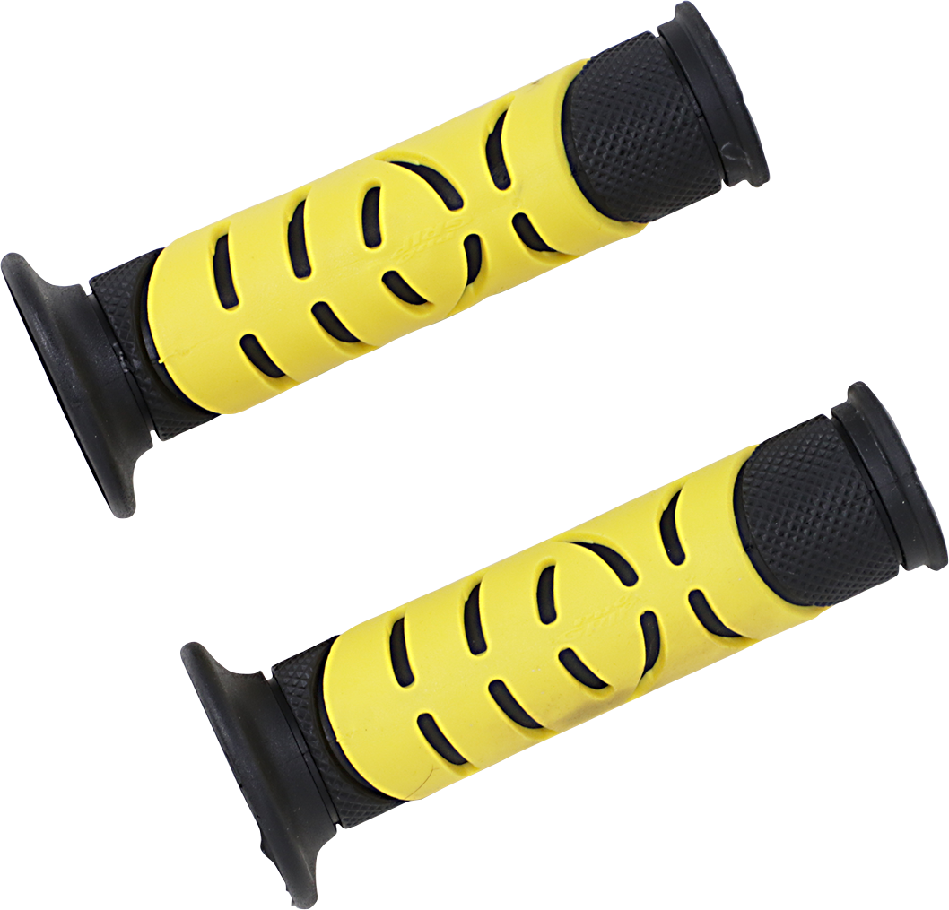 PRO GRIP 719 Dual Density Sportbike Grips - Open Ends - Black/Yellow PA0719OENEGI