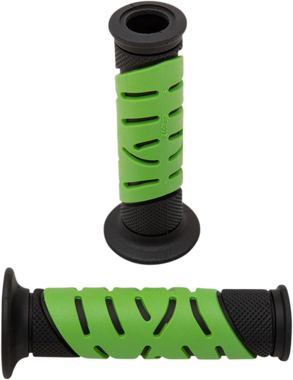 PRO GRIP 719 Dual Density Sportbike Grips - Open Ends - Black/Green 719BKGNOE