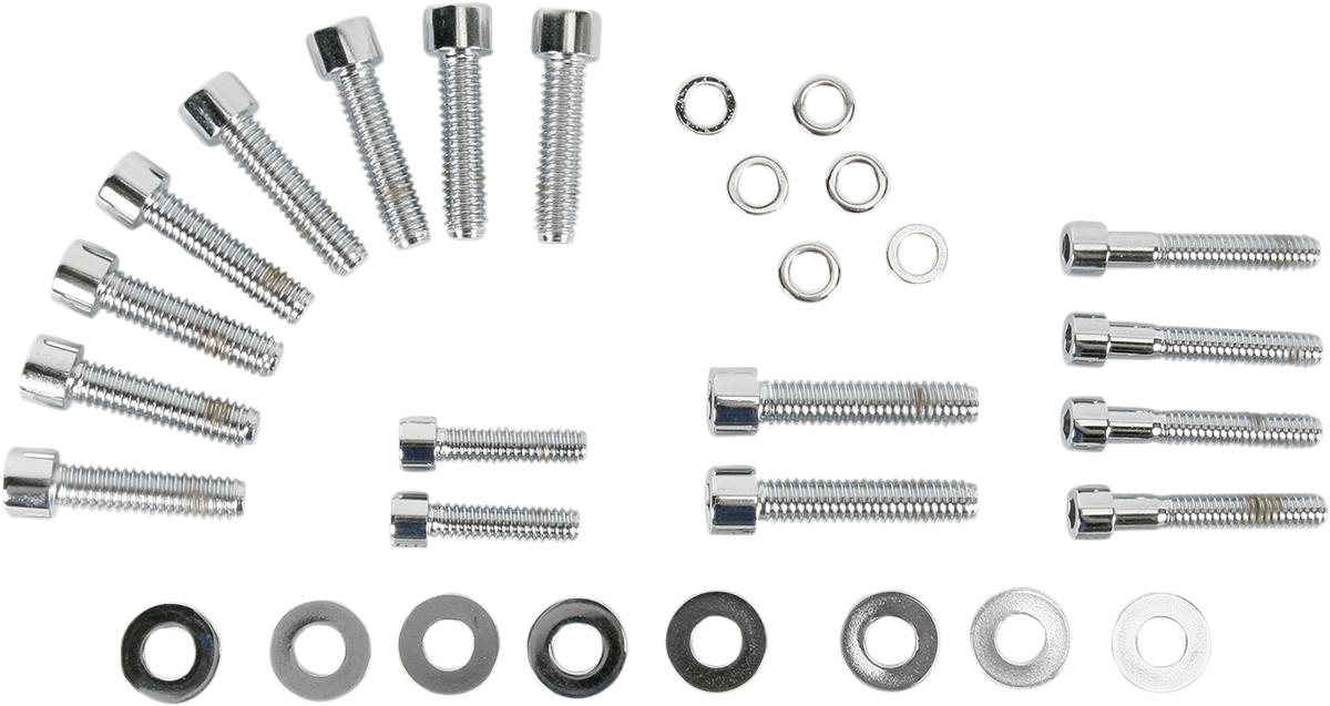 GARDNER-WESTCOTT Bolt Kit - Transmission Side Cover - Socket-Head - Chrome P-10-12-07