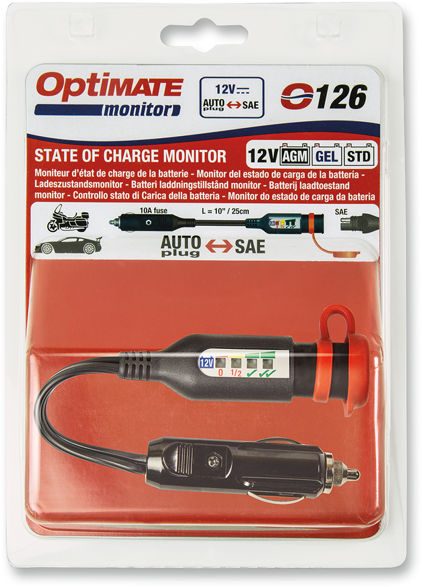 TECMATE Battery Monitor - AUTO Plug to SAE O-126