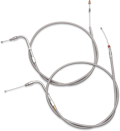 BARNETT Stainless Steel Throttle Cable - +8" - '02-'07 Touring 102-30-30035-8