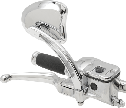 DRAG SPECIALTIES Mirrors - Side View - Tapered - Chrome - Long Stem - Pair 77887