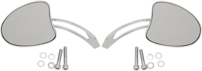 DRAG SPECIALTIES Mirrors - Side View - Tapered - Chrome - Long Stem - Pair 77887