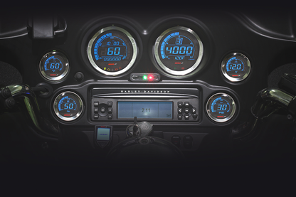 KOSO NORTH AMERICA HD-02 6-Piece Gauge Kit - Silver BA050901