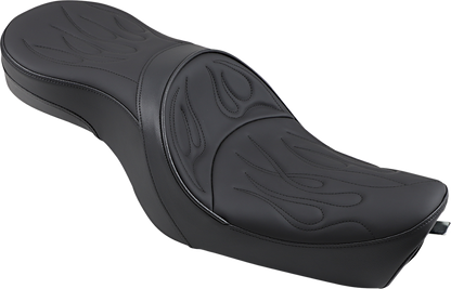 DRAG SPECIALTIES SEATS Low Profile Seat - Flame Stitched - XL '04-'22 0804-0260