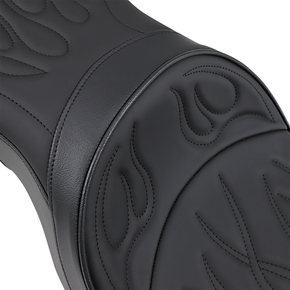 DRAG SPECIALTIES SEATS Low Profile Seat - Flame Stitched - XL '04-'22 0804-0260