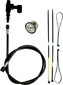 FEULING PARTS Remote Oil Pressure Gauge/Line Kit - Black 9019