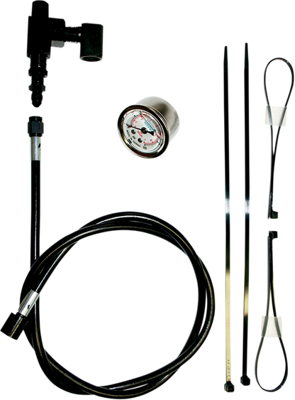 FEULING PARTS Remote Oil Pressure Gauge/Line Kit - Black 9019