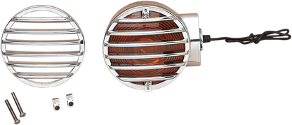 DRAG SPECIALTIES Turn Signal Lens Grille - Chrome 12-6041-BC202