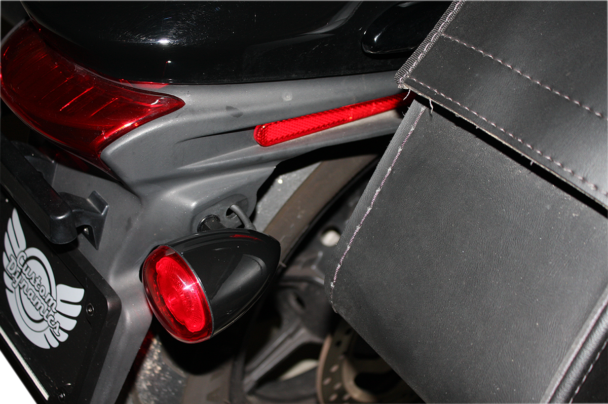 CUSTOM DYNAMICS ProBEAM® Turn Signals - Gloss Black/Red - Universal PB-UNV-RTS-R-B