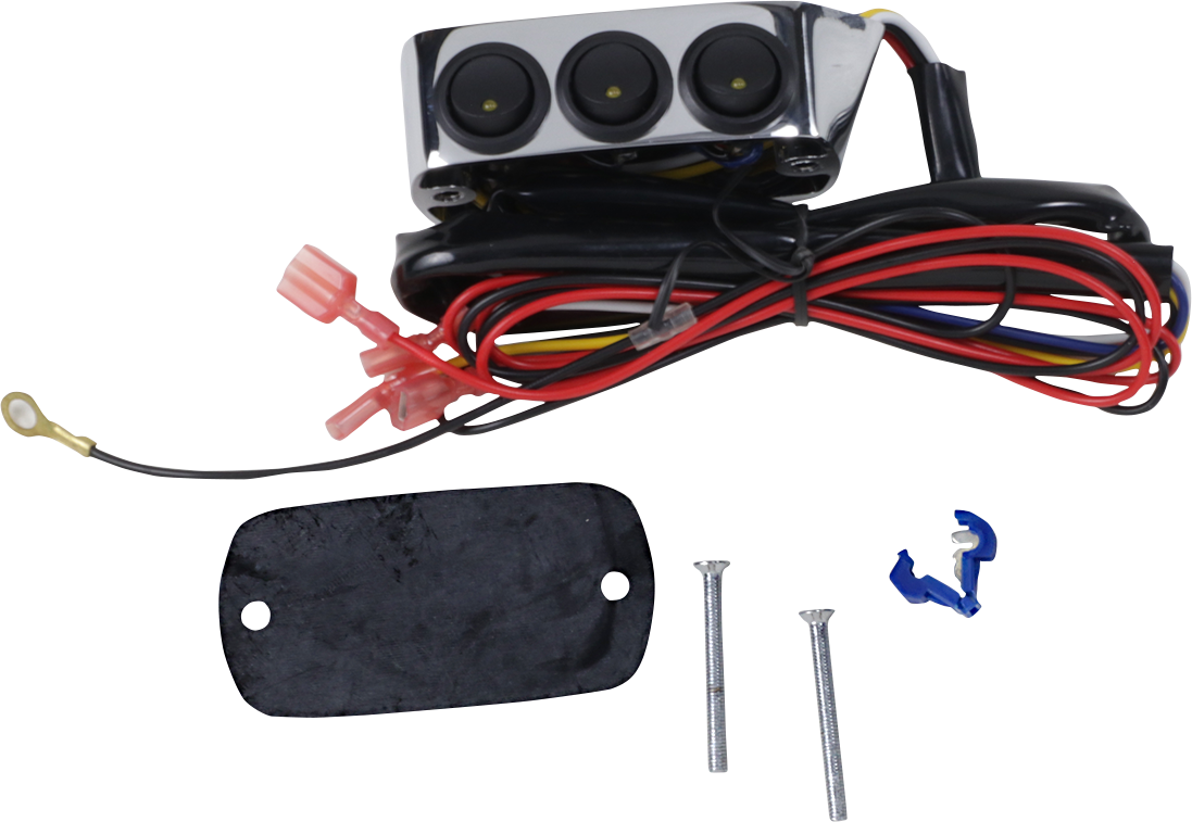 SHOW CHROME LED Switch Block Assembly - Brake Side - Chrome 52-605A