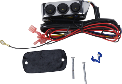 SHOW CHROME LED Switch Block Assembly - Brake Side - Chrome 52-605A