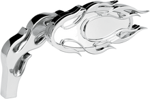 ARLEN NESS Mirror - Micro - Flamed - Side View - Oval - Chrome - Left 13-070
